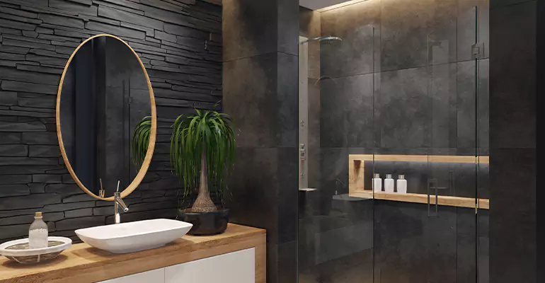 Bathroom Floor Tile Remodel in Lakota